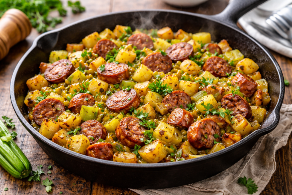 Sausage Leek Potato Dijon Mustard Hash Recipe sausage leek potato dijon mustard hash recipe